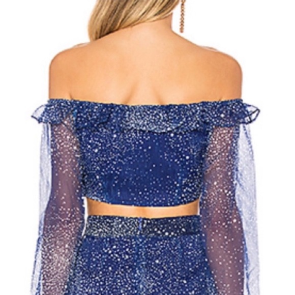 Revolve By The Way Blue Celestial Crop Top XS - Picture 2 of 6